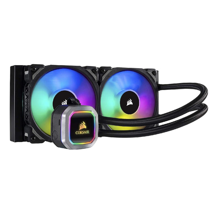 Corsair H100i RGB PLATINUM, 240MM RADIATOR, DUAL 120MM ML SERIES PWM FANS, RGB LIGHTING AND FAN CONTROL WITH SOFTWARE