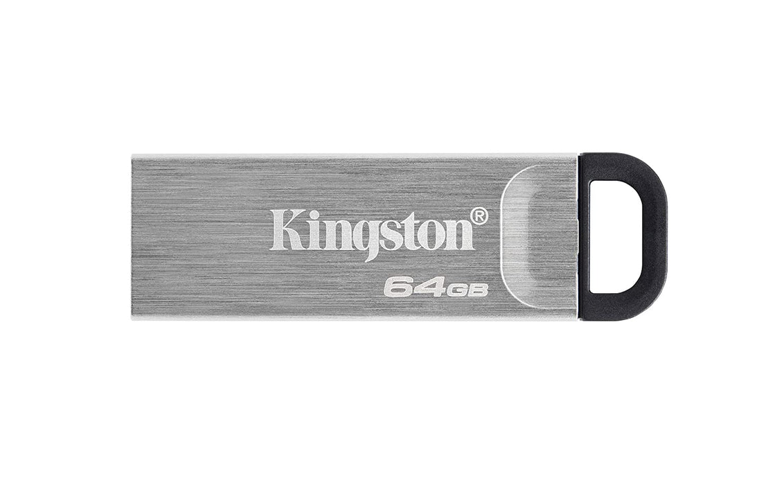 Kingston Data Traveler Kyson USB 3.2 Flash Drive 64GB - Gen 1 With Stylish Capless Metal Case (DTKN/64GB)