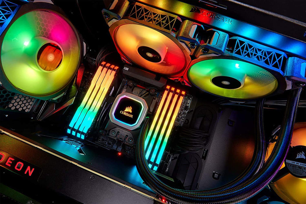 Corsair H100i RGB PLATINUM, 240MM RADIATOR, DUAL 120MM ML SERIES PWM FANS, RGB LIGHTING AND FAN CONTROL WITH SOFTWARE