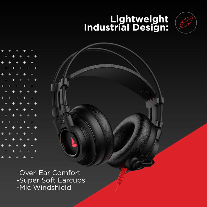 boAt Immortal IM200 7.1 Wired Over Ear Gaming RGB USB Headphones With Mic-Active Black(Open Box)