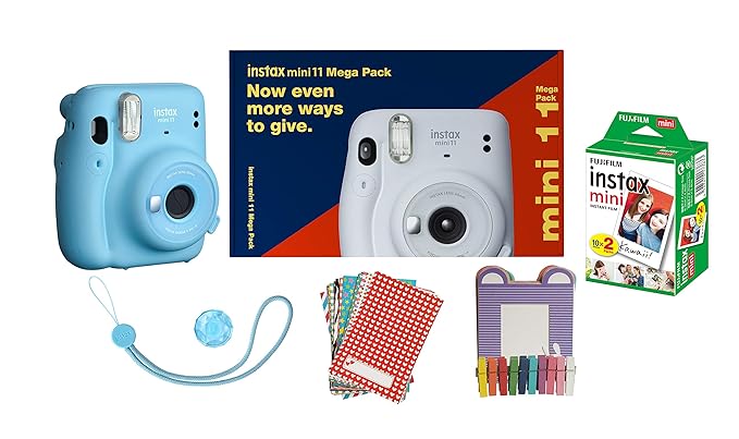 Fujifilm Instax Mini 11 Mega Pack (Sky Blue)