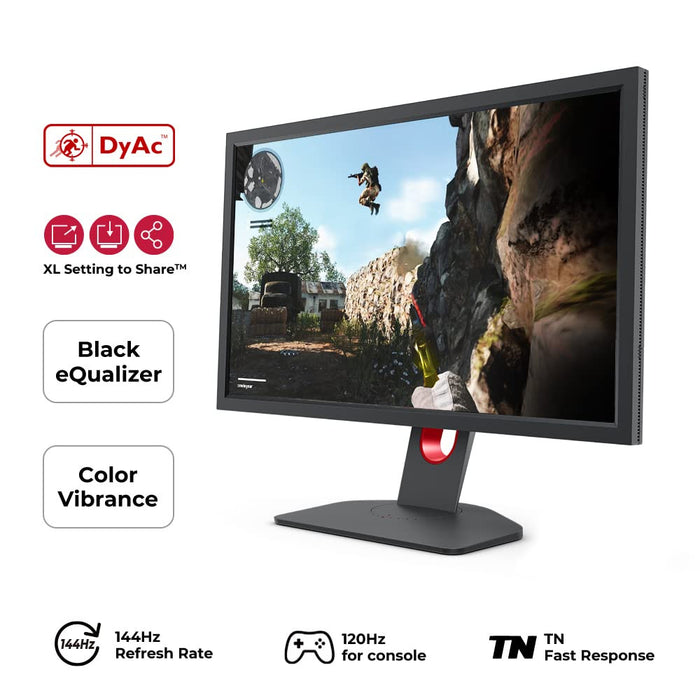 BenQ Zowie XL2411K 60.96 cm (24 Inch) 144 Hz Gaming Monitor, 1080P 1ms, 72% NTSC, Smaller Base, DyAc for Competitive Edge