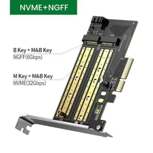 UGREEN 70504 M.2 NVME to PCI Express 3.0x4 Adapter Card, Support M Key SSD Converter to Desktop PCI Express