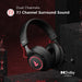 boAt Immortal IM1000D Dual Channel 7.1 Dolby Atmos Gaming RGB Wired Over Ear Headphones With Mic-Black Sabre(Open Box)