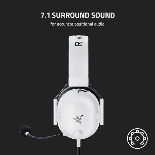 Razer BlackShark V2 X-White Multi-Platform Wired Esports On Ear Gaming Headset-Open Box