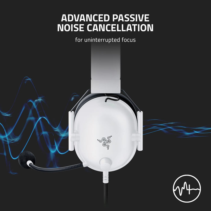 Razer BlackShark V2 X-White Multi-Platform Wired Esports On Ear Gaming Headset-Open Box