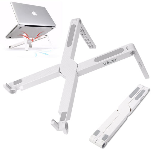 Tukzer ‎CCC-AAA-DE-0712-F1-213 15.6" 2 Level Foldable Laptop Stand Riser-White(Open Box)