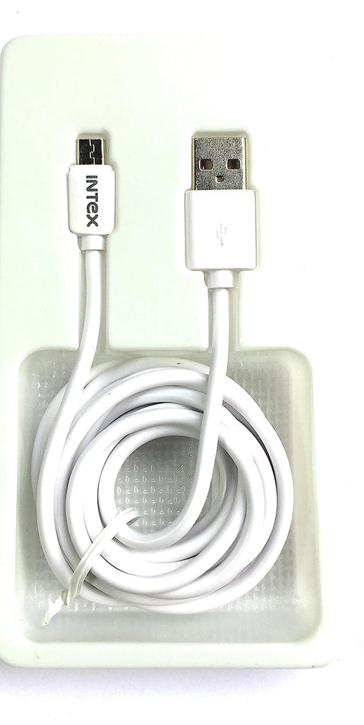 Intex DC- 201B USB Charger & Data Cable For All Android Devices (White)