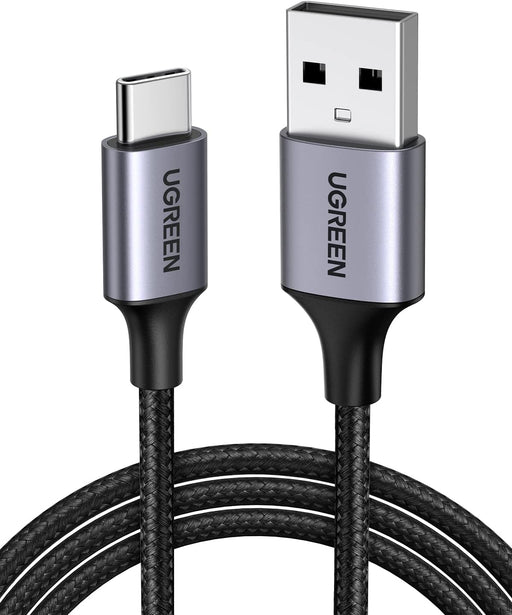 Ugreen 60124 USB-A 2.0 Male To USB Type C Male Cable [Nickel Plating/Aluminum Shell/Braided] - (0.25m)