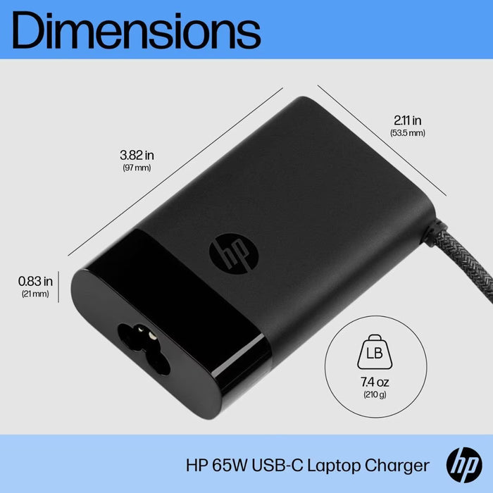 HP USB-C 65W Laptop Charger- 671R3AA