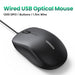 UGREEN 3 Buttons Usb Wired Optical Mouse 1200DPI With 1.5M Cable For laptop Desktop, PC etc. (90789)